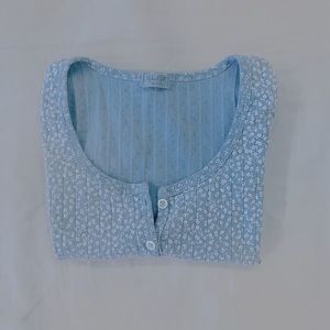 blue floral zelly top